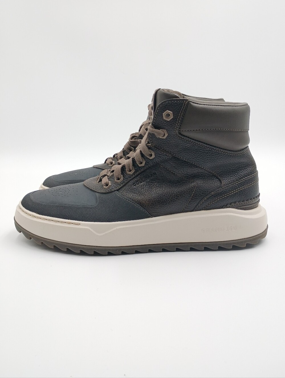 Cole Haan Men's GrandPrø Crossover Sneaker Boot Olive Black Leather High Top 9